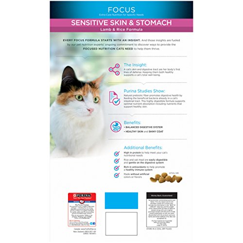 Purina Pro Plan Sensitive Stomach Dry Cat Food, Focus Sensitive Skin & Stomach Lamb & Rice Formula - - //medicalbooks.filipinodoctors.org