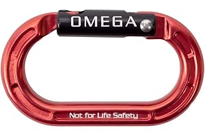 Omega Pacific Micro Raider Aluminum Carabiner - Compact Accessory Connector with Keylock Straightgate, 12g Lightweight Design, 0.5-Inch Gate Opening, Non-PPE Climbing Gear
