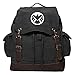 Agents of Shield Logo Canvas Rucksack Backpack with Leather Strap Black & White