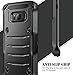 Samsung Galaxy S8 Case, E LV Belt Swivel Clip / Kickstand - Dual Layer Armor Holster Defender Full Body Protective Case Cover for Samsung Galaxy S8 - [BLACK/BLACK]