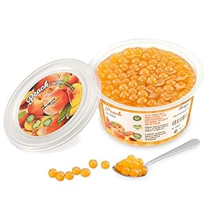Original Popping Boba Fruchtperlen für Bubble Tea – 450g – Pfirsich – Ohne künstliche Farbstoffe, echte Fruchtsäfte…