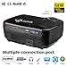 Projector, Hausbell Mini Projector Portable Video LED Projector HD for Outdoor Indoor Movie/Home Cinema Theater/Game (Black)thumb 1