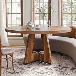 LITTLE TREE Round Dining Table for 4-6 People, 47