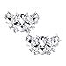 ELEGANTPARK BF 2 Pcs Shoe Clips Butterfly Rhinestones Wedding Party Decoration Silver