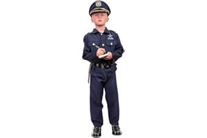 Kangaroo Deluxe Police Costume For Kids I Role Play Dressup Include Police Hat, Shirt, Pants, Belt, Holster, and Whistle