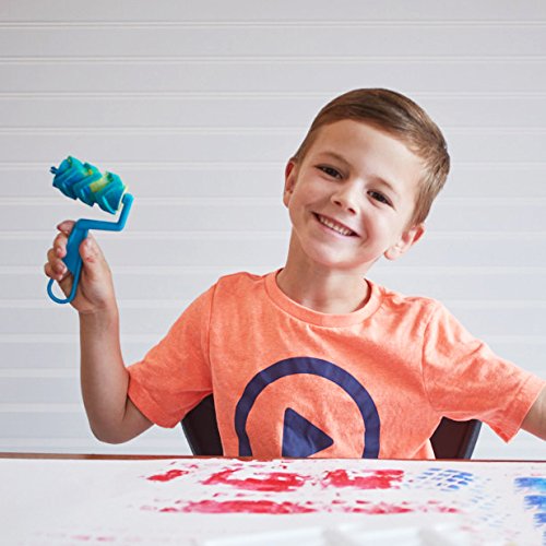 ECR4Kids Large Designer Foam Paint Rollers Set Reusable Sponge Brush