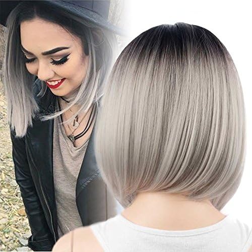 Wigs Short Straight Synthetic Hair Full Wig for Women