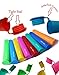 Silicone Ice Pop Maker Tube Molds, Set of 10, Assorted Colors