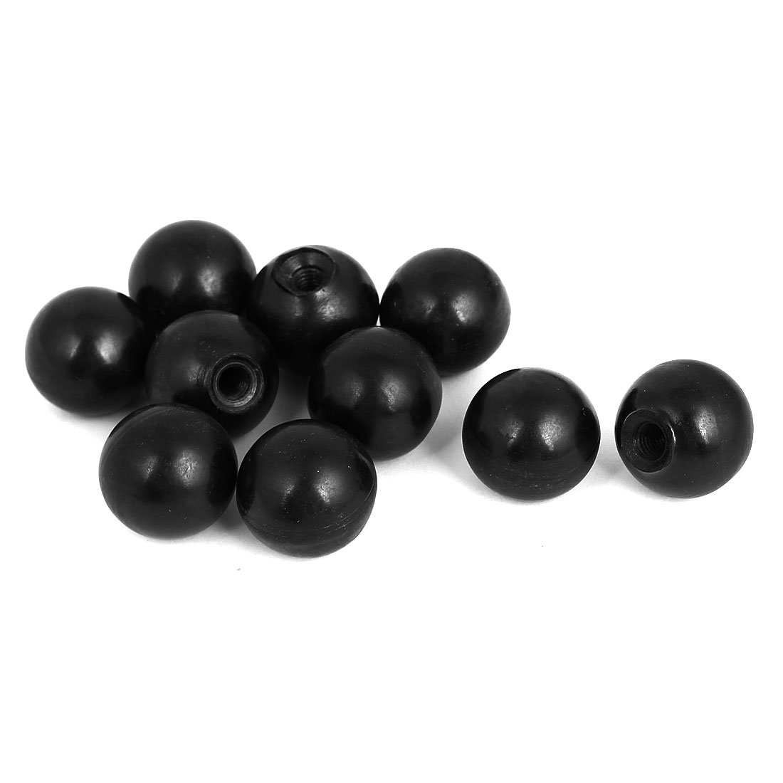 Sourcingmap M6 Female Thread Lathe Machine Plastic Ball Knob Handle Black 10pcs