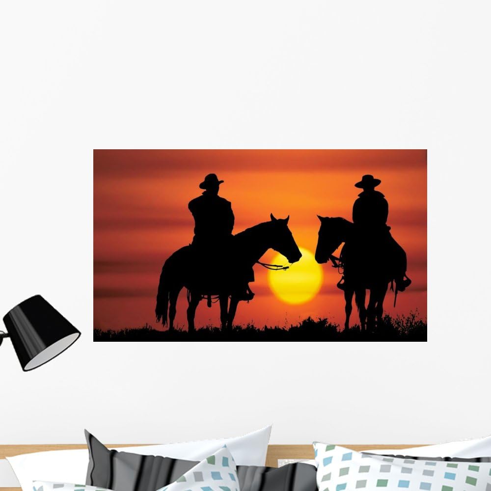 Amazon.com: Wallmonkeys FOT-7512944-36 WM285719 Cowboy Silhouette Peel