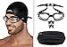 Adult Swim Goggles for Men and Women + Reversible Swimming Cap + Protective Case Set | Swimming Pool Goggles - Underwater Goggles - Swimming Glasses & Swim Goggles for Women & Men | Goggles Adult