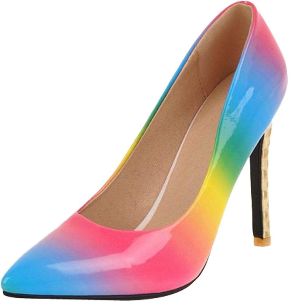 multi color pump heels
