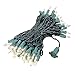 Novelty Lights 50 Feet 100 Bulbs Traditional Incandescent Mini Lights, Clear on Green Wire with 6