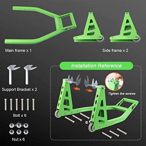 Ruedamann 550 lbs Capacity Motorcycle Stand,Adjustable 9.8"13.8"W