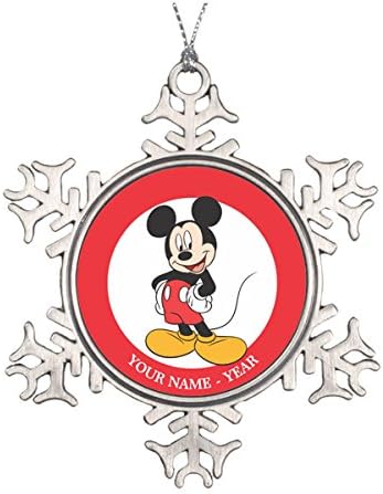 Daily Lady Mickey Mouse 1 Ceramic Round Christmas Ornament