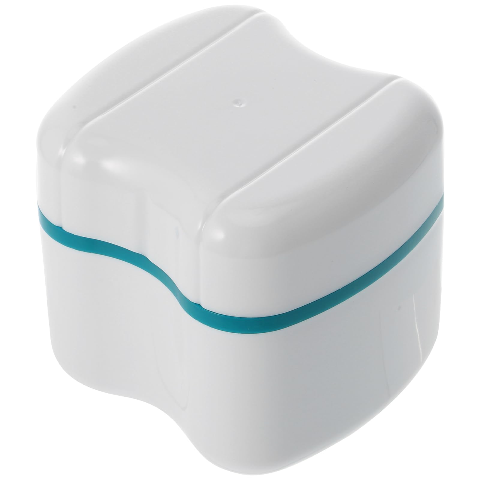 ROSENICE Denture Bath Box False Teeth Storage Container Case with Rinsing Basket (Green)