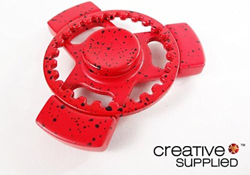 Red UFO Fidget Spinner by Creative Supplied - Hot New Model Design Style, Toy EDC Focus ADHD Autism, Fidget Finger