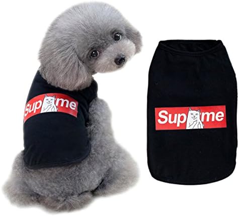 UPRetailer Fashion SupMe Pet Dog Shirts Small Dogs Tank Top Clothes Funny Cat Puppy T-Shirt Summer