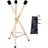 Handpan Stand &ndash; Tripod Tongue Drum Holder, for 12-22 Inch Drum, Solid Wood | Play Without the Wobble, Solid Wood Tripod, Rope-Adjusted Arms Cradle 12-22" Drums, Folds Flat