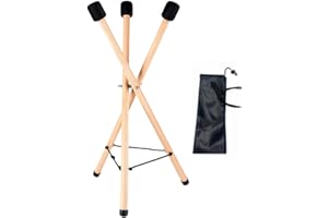 WHELPAW Handpan Stand & Tongue Drum Holder - Adjustable Solid Wood Tripod Bracket for 12 to 22 Inch Hand Pans & Percussion Instruments, Sturdy & Extendable