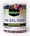 GelBrights 100 Gel Pens - Great For Adult Kids Coloring Book - Scrapbook
