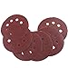 5 Inch Sanding Discs Hook and Loop : 50Pcs 8 Hole 80 Grit Sandpaper Pads Round Sand Paper