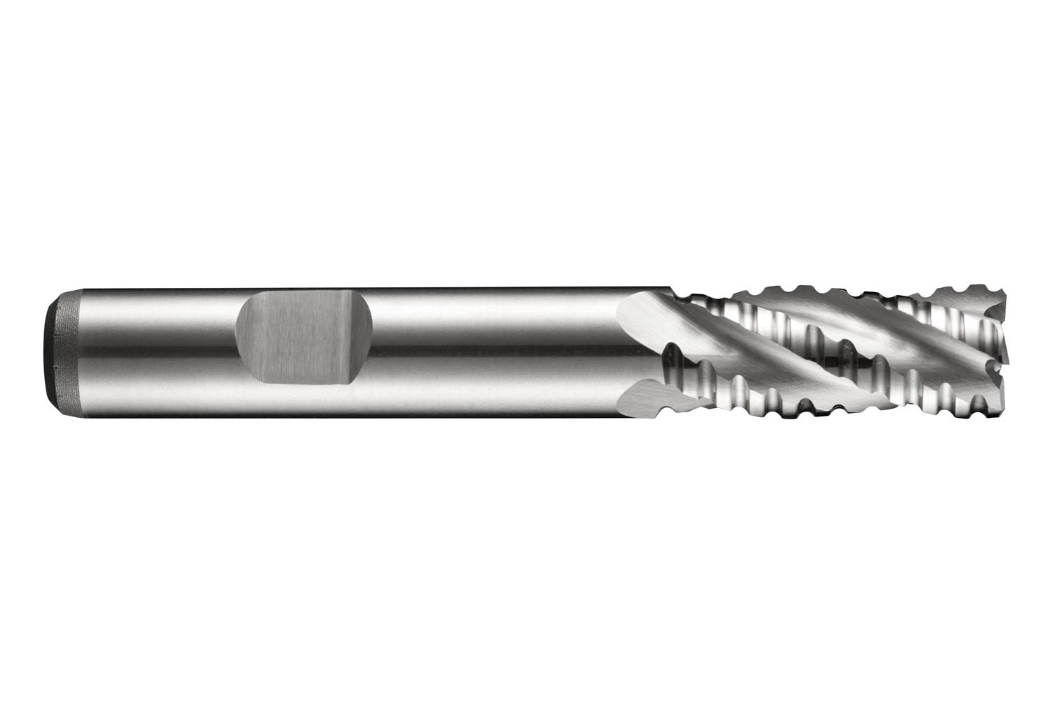 Dormer C4008.0 Series C400 HSS-E 4 Flute Roughing End Mill/Milling Cutter with Bright Finish, DIN 1835B Shank, 8.00 mm Cutting Diameter