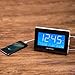 Magnasonic Alarm Clock Radio with USB Charging for Smartphones & Tablets, Auto Dimming, Dual Gradual Wake Alarm, Battery Backup, Auto Time Set, Large 4.8