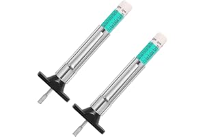 2-Pack Tire Tread Depth Gauge, Color Coded in 1/32" & mm, Pocket Clip & Precision Calibrated, Durable ABS Plastic Measuring T