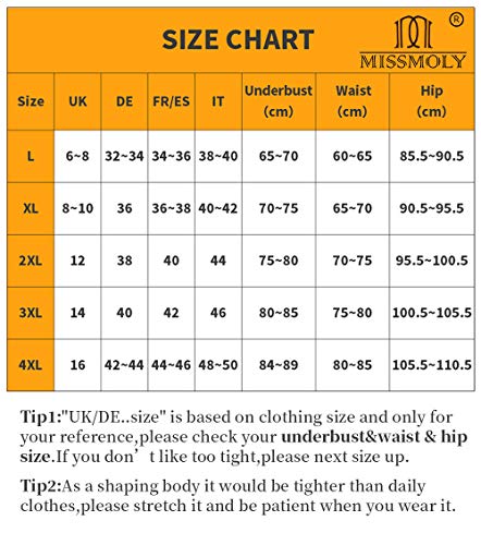 MISS-MOLY-Donne-Body-Shaper-Guaina-Contenitiva-e-Modellante-della-Coscia-Reducer-15X3-Hook-Dimagrante-Shapewear-Corsetto