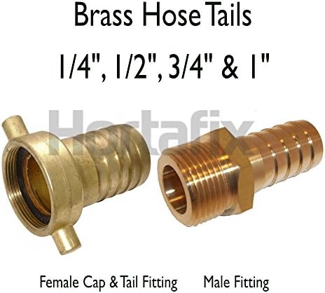 Brass Cap and Hose Tail 3/4" x 3/4"