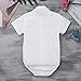 MSemis Baby Boys' White Formal Dress Shirts Gentleman Romper Bodysuit Wedding Party Outfits Short Sleeves White 18-24 Months