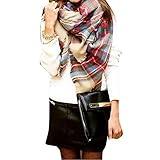 Neal Link(tm)women's Large Bohemian Soft Tartan Wrap Scarf Shawl Wrap Sheer
