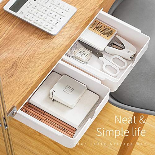 Under Desk Storage, Under Desk Drawer, Hidden Small Desk Drawer For