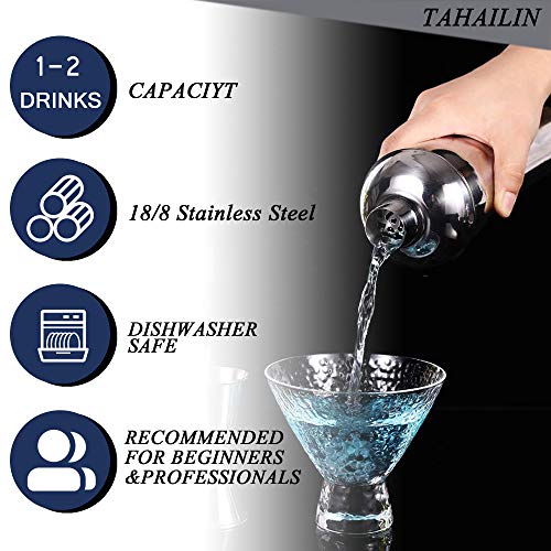 Cocktail Shaker, Martini ShakerBuilt in Strainer,Professional 18/8
