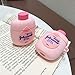 Gift-Hero Pink Gel Bottle Cartoon Case for Airpods, Funny Cute Cool Design for Girls Boys Kids Teens, Accessories Carabiner Protective Fun Fashion Character Skin Soft Silicone Cover for Air pods 2/1