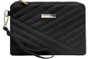 AdiStylinno Women’s Wristlet Wallets, Ladies Leather Slim Phone Purse, Large Capacity Zipper Clutch Handbag with Wrist Strap