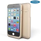 iBeek 4800mAh External Battery Backup Charger Case Pack Power Bank for iPhone 6 Plus 5.5 inch (Golden)