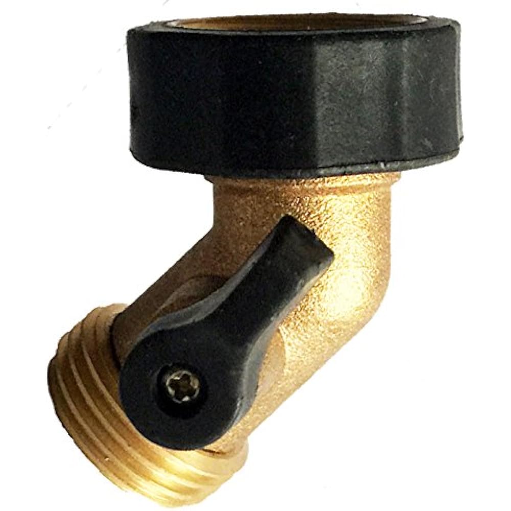 A1003 Heavy Duty Brass Gooseneck Garden Water Tap Hose Shut Off Valve