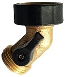 A1003 Heavy Duty Brass Gooseneck Garden Water Tap Garden Hose Shut Off Valve Connector Perfect for Lawn and Garden, RV