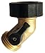 A1003 Heavy Duty Brass Gooseneck Garden Water Tap Garden Hose Shut Off Valve Connector Perfect for Lawn and Garden, RV