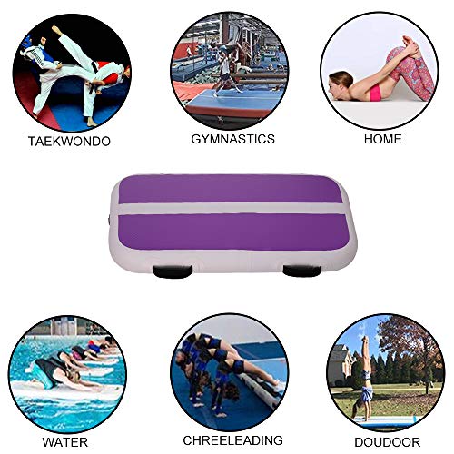 Tuexdo Sailor 3ft/10ft/13ft/20ft Inflatable Air Track, Tumble Track air Mat, Gymnastics Airtrack Training/Home Use/Cheerleading/Yoga/Water with Electric Pump