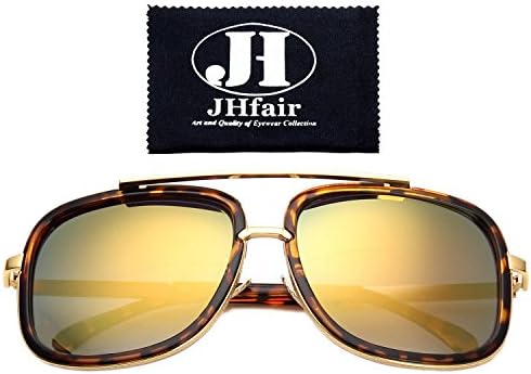 JHfair Square Aviator Fashion Mens Womens Sunglasses Brand Designer