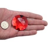 30mm Flat Back Round Acrylic Rhinestones Plastic Circle
