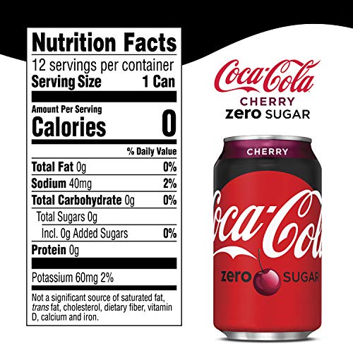 Coca-Cola Zero Cherry Diet Soda Soft Drink, 12 fl oz, 12 Pack