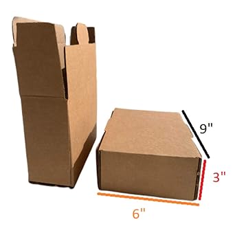 Caja de cartón corrugado para envío, paquete de 50, 9 x 6 x 3, caja de