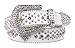 Snap On Western Cowgirl Alligator Rhinestone Fleur De Lis Studded Leather Belt