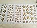 DIY Multi Size Gold Stars Wall Decor Stickers Removable Home Decoration Stars Wall Decal Baby Nursery Decor Bedroom Sweet Dream Good Night Wall Decor Stickers YYU-10 (Gold)