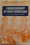 Image de L'Enseignement du droit musulman (Les Cahiers du C.R.E.S.M) (French Edition)