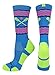 MadSportsStuff Chevron Girls Lacrosse Socks with Lacrosse Sticks Athletic Crew Socks
